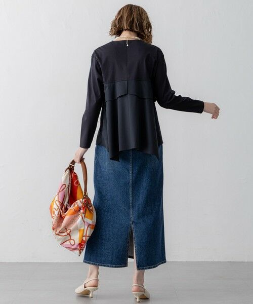 L size ONWARD(大きいサイズ) / エルサイズオンワード カットソー | 【洗える】ライトクロスビスチェコンビ ジャージー カットソー | 詳細23