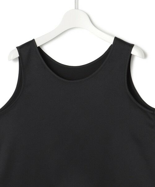 L size ONWARD(大きいサイズ) / エルサイズオンワード タンクトップ | 【洗える】レースコンビストレッチ マットサテン インナー タンクトップ | 詳細18
