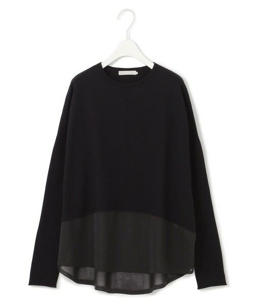 L size ONWARD(大きいサイズ) / エルサイズオンワード ニット・セーター | 【洗える】 ヴィスコースワイド シアーコンビプルオーバー | 詳細6