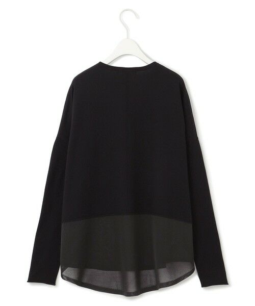 L size ONWARD(大きいサイズ) / エルサイズオンワード ニット・セーター | 【洗える】 ヴィスコースワイド シアーコンビプルオーバー | 詳細7