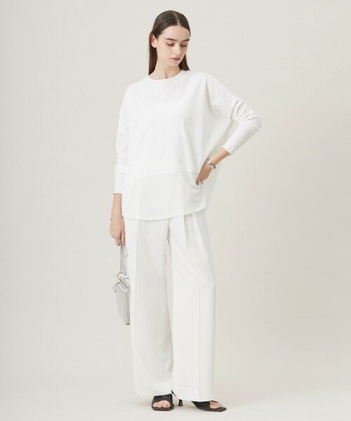 L size ONWARD(大きいサイズ) / エルサイズオンワード ニット・セーター | 【洗える】 ヴィスコースワイド シアーコンビプルオーバー | 詳細13