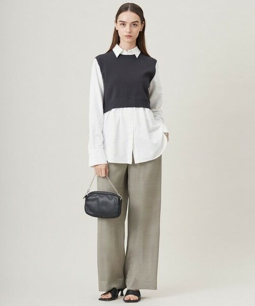 L size ONWARD(大きいサイズ) / エルサイズオンワード ニット・セーター | 【2WAY・洗える】シャツクロスコンビニットプルオーバー | 詳細6