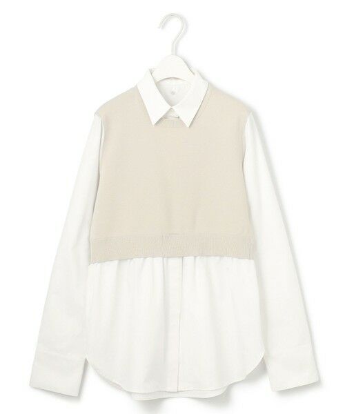 L size ONWARD(大きいサイズ) / エルサイズオンワード ニット・セーター | 【2WAY・洗える】シャツクロスコンビニットプルオーバー | 詳細17