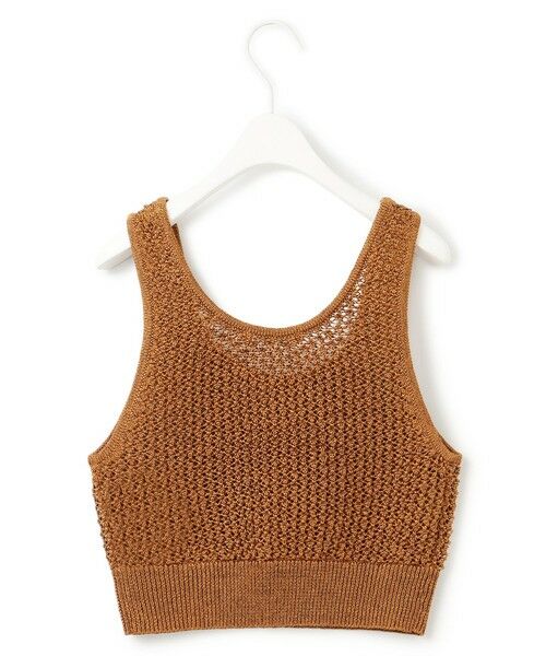 L size ONWARD(大きいサイズ) / エルサイズオンワード ベスト | 【洗える】 シャインポリエステルクロッシェ ニットベスト | 詳細6