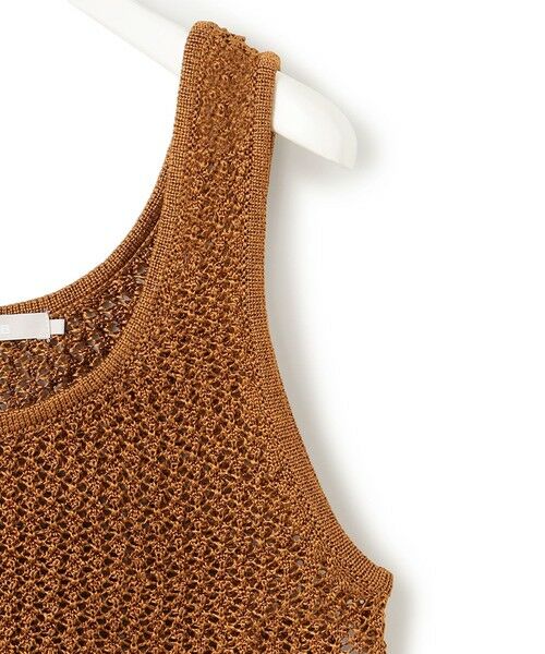 L size ONWARD(大きいサイズ) / エルサイズオンワード ベスト | 【洗える】 シャインポリエステルクロッシェ ニットベスト | 詳細8