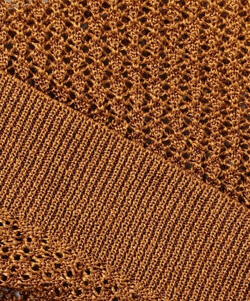 L size ONWARD(大きいサイズ) / エルサイズオンワード ベスト | 【洗える】 シャインポリエステルクロッシェ ニットベスト | 詳細10