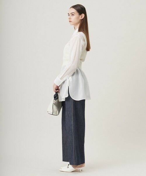 L size ONWARD(大きいサイズ) / エルサイズオンワード ベスト | 【洗える】 シャインポリエステルクロッシェ ニットベスト | 詳細14