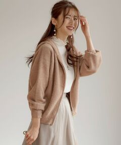 L size ONWARD(大きいサイズ) / エルサイズオンワード ニット・セーター | 【洗える】シャギーニット パーカー