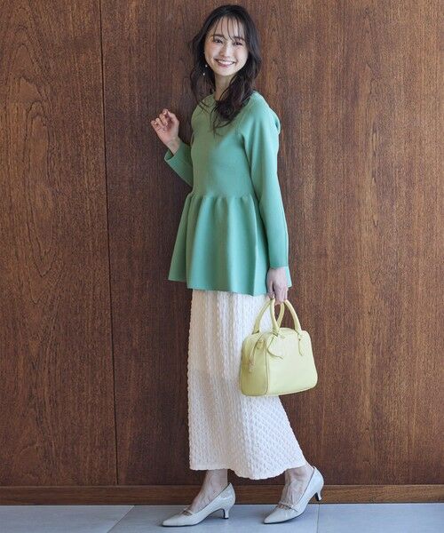 L size ONWARD(大きいサイズ) / エルサイズオンワード ニット・セーター | 【洗える】スポンディッシュペプラム ニット | 詳細15