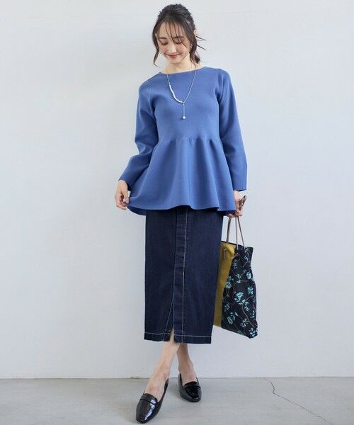 L size ONWARD(大きいサイズ) / エルサイズオンワード ニット・セーター | 【洗える】スポンディッシュペプラム ニット | 詳細26