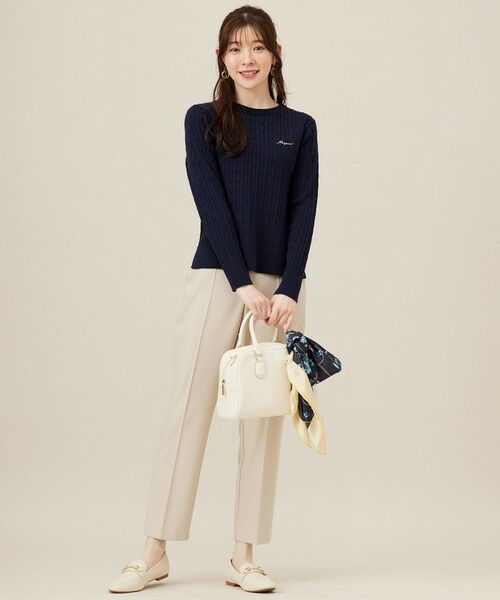 L size ONWARD(大きいサイズ) / エルサイズオンワード ニット・セーター | 【貴島明日香さんコラボ】ケーブル ニャット | 詳細13