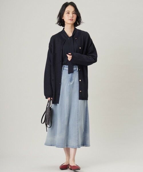 L size ONWARD(大きいサイズ) / エルサイズオンワード カーディガン・ボレロ | 【洗える】シャイニーツイードニット アウター | 詳細9