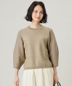 L size ONWARD(大きいサイズ) / エルサイズオンワード ニット・セーター | 【洗える】シャイニーツイードプルオーバー ニット