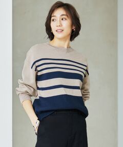 L size ONWARD(大きいサイズ) / エルサイズオンワード ニット・セーター | 【洗える】コットンポリミドルゲージ ニット