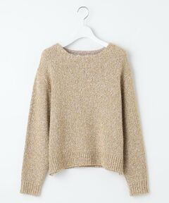 L size ONWARD(大きいサイズ) / エルサイズオンワード ニット・セーター | 【洗える】ラメブークレ ニット