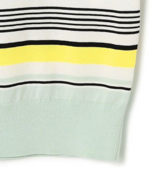 L size ONWARD(大きいサイズ) / エルサイズオンワード ニット・セーター | 【VERY3月号掲載/洗える】プレミアムビオコットン 半袖 マルチボーダー ニット | 詳細11