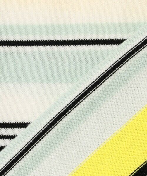 L size ONWARD(大きいサイズ) / エルサイズオンワード ニット・セーター | 【VERY3月号掲載/洗える】プレミアムビオコットン 半袖 マルチボーダー ニット | 詳細12
