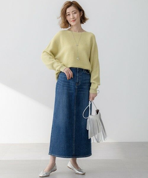 L size ONWARD(大きいサイズ) / エルサイズオンワード ニット・セーター | 【Oggi3月号掲載/洗える】コットンギマ クロップド ドルマン ニット | 詳細3