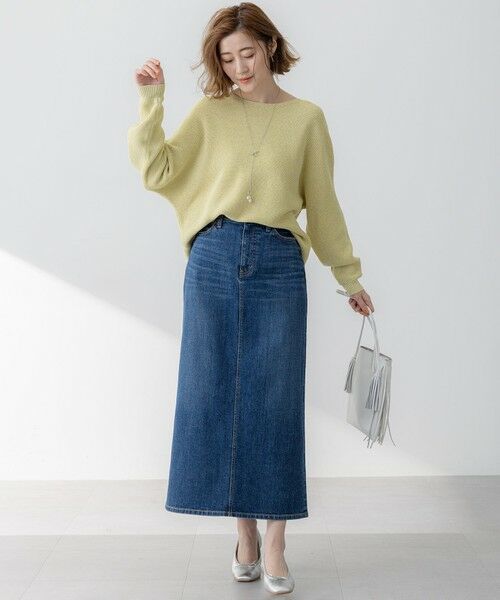 L size ONWARD(大きいサイズ) / エルサイズオンワード ニット・セーター | 【Oggi3月号掲載/洗える】コットンギマ クロップド ドルマン ニット | 詳細4