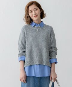 L size ONWARD(大きいサイズ) / エルサイズオンワード ニット・セーター | 【洗える】コットンルレックスリリー カラーニット