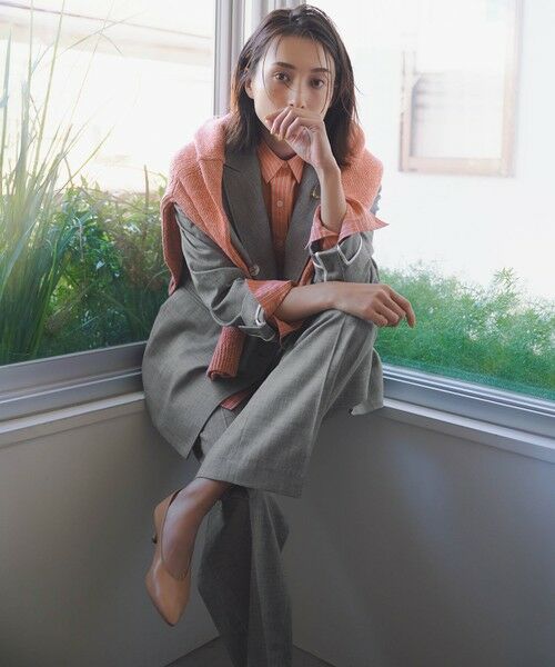 L size ONWARD(大きいサイズ) / エルサイズオンワード ニット・セーター | 【洗える】コットンルレックスリリー カラーニット | 詳細2