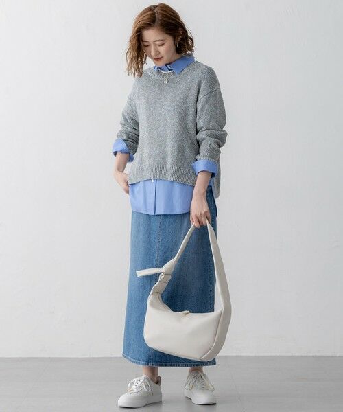L size ONWARD(大きいサイズ) / エルサイズオンワード ニット・セーター | 【洗える】コットンルレックスリリー カラーニット | 詳細8