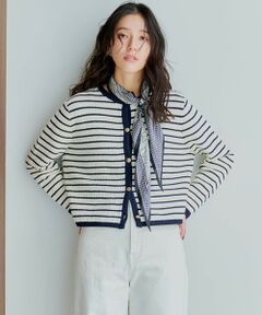 L size ONWARD(大きいサイズ) / エルサイズオンワード カーディガン・ボレロ | 【Oggi3月号掲載/洗える】ブークレコットン ニットジャケット