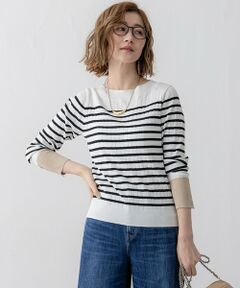 L size ONWARD(大きいサイズ) / エルサイズオンワード ニット・セーター | 【洗える】シルキーレーヨンワイドリブ ニット