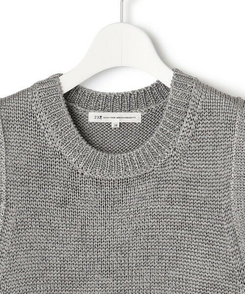 L size ONWARD(大きいサイズ) / エルサイズオンワード ベスト | 【洗える】ブライトリリーヤーン ニット ベスト | 詳細6