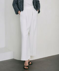 L size ONWARD(大きいサイズ) / エルサイズオンワード その他パンツ | 【洗える】シルフィルダブルクロス ワイドパンツ