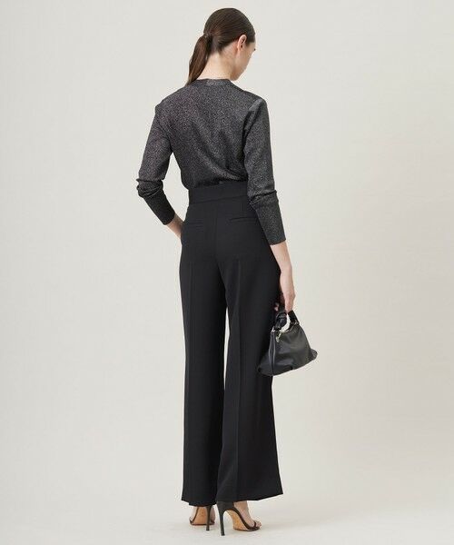 L size ONWARD(大きいサイズ) / エルサイズオンワード その他パンツ | 【洗える】シルフィルダブルクロス ワイドパンツ | 詳細6