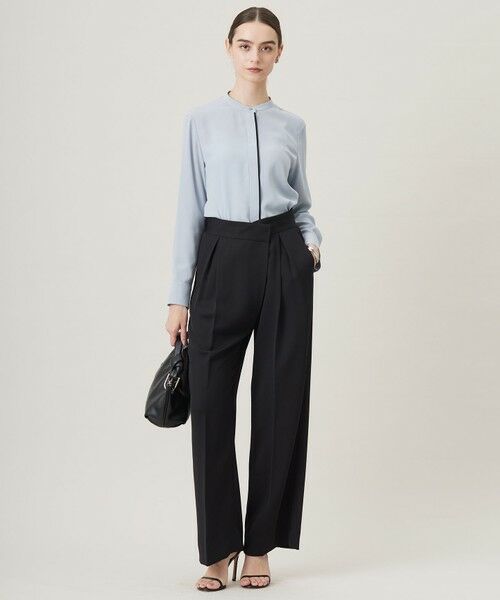 L size ONWARD(大きいサイズ) / エルサイズオンワード その他パンツ | 【洗える】シルフィルダブルクロス ワイドパンツ | 詳細7