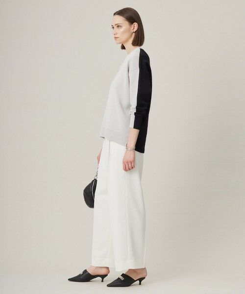 L size ONWARD(大きいサイズ) / エルサイズオンワード その他パンツ | 【洗える】シルフィルダブルクロス ワイドパンツ | 詳細24