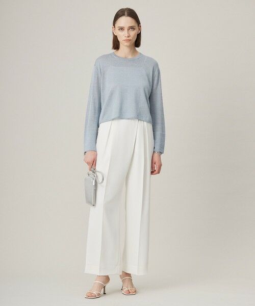 L size ONWARD(大きいサイズ) / エルサイズオンワード その他パンツ | 【洗える】シルフィルダブルクロス ワイドパンツ | 詳細27