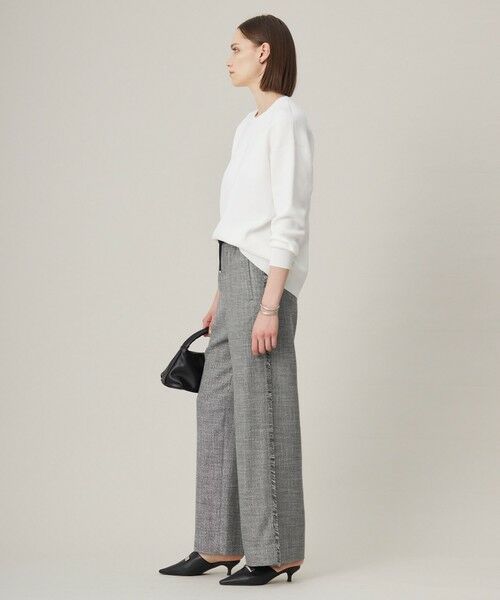L size ONWARD(大きいサイズ) / エルサイズオンワード その他パンツ | 【洗える】 ライトスラブツイード ワイドパンツ | 詳細9