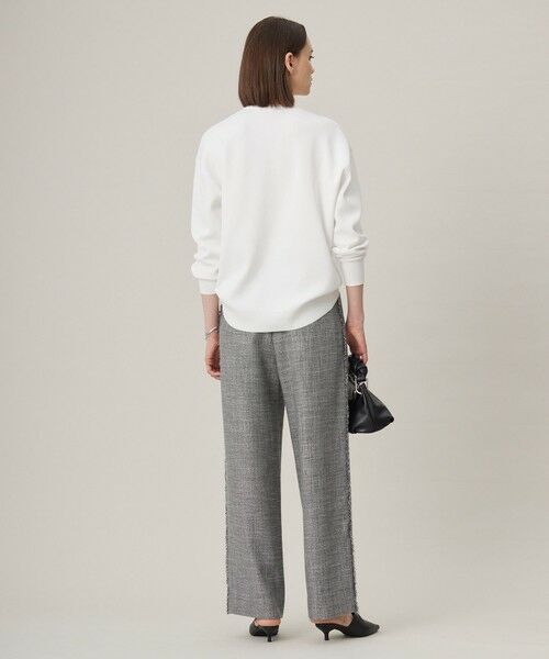 L size ONWARD(大きいサイズ) / エルサイズオンワード その他パンツ | 【洗える】 ライトスラブツイード ワイドパンツ | 詳細10