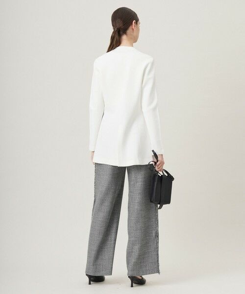 L size ONWARD(大きいサイズ) / エルサイズオンワード その他パンツ | 【洗える】 ライトスラブツイード ワイドパンツ | 詳細4