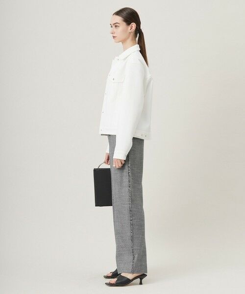 L size ONWARD(大きいサイズ) / エルサイズオンワード その他パンツ | 【洗える】 ライトスラブツイード ワイドパンツ | 詳細6