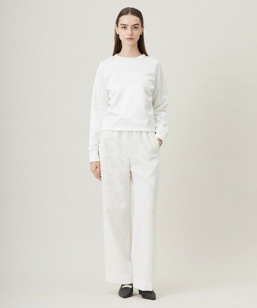 L size ONWARD(大きいサイズ) / エルサイズオンワード その他パンツ | 【洗える】 ライトスラブツイード ワイドパンツ | 詳細29