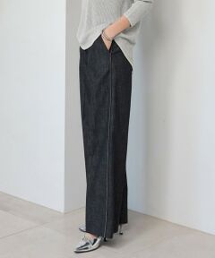 L size ONWARD(大きいサイズ) / エルサイズオンワード その他パンツ | 【洗える】 コットンリアクティブデニム ワイドストレートパンツ