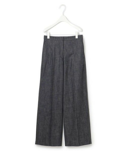 L size ONWARD(大きいサイズ) / エルサイズオンワード その他パンツ | 【洗える】 コットンリアクティブデニム ワイドストレートパンツ | 詳細22