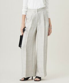 L size ONWARD(大きいサイズ) / エルサイズオンワード その他パンツ | 【日本製】トリアセリネンシャイニーツイル ワイドパンツ