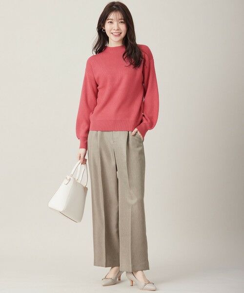 L size ONWARD(大きいサイズ) / エルサイズオンワード セットアップ | 【洗える】ビスチェ & ワイドパンツ セット | 詳細22