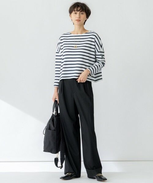 L size ONWARD(大きいサイズ) / エルサイズオンワード その他パンツ | 【Oggi3月号掲載/セットアップ対応】ライトクロス ワイドパンツ | 詳細15