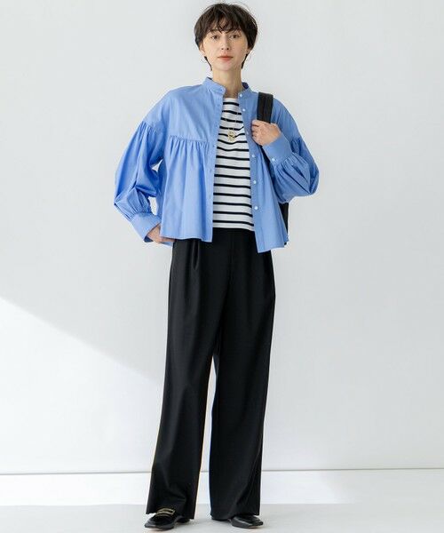 L size ONWARD(大きいサイズ) / エルサイズオンワード その他パンツ | 【Oggi3月号掲載/セットアップ対応】ライトクロス ワイドパンツ | 詳細17