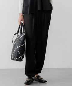 L size ONWARD(大きいサイズ) / エルサイズオンワード その他パンツ | 【洗える】ドレープサテン 2WAY ドロスト パンツ