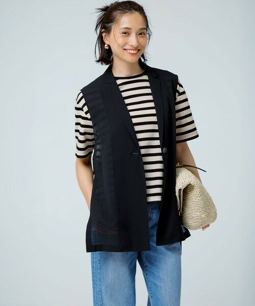 L size ONWARD(大きいサイズ) / エルサイズオンワード デニムパンツ | 【RED CARD TOKYO×23区/VERY3月号掲載】デニム ライン ワイドパンツ | 詳細5