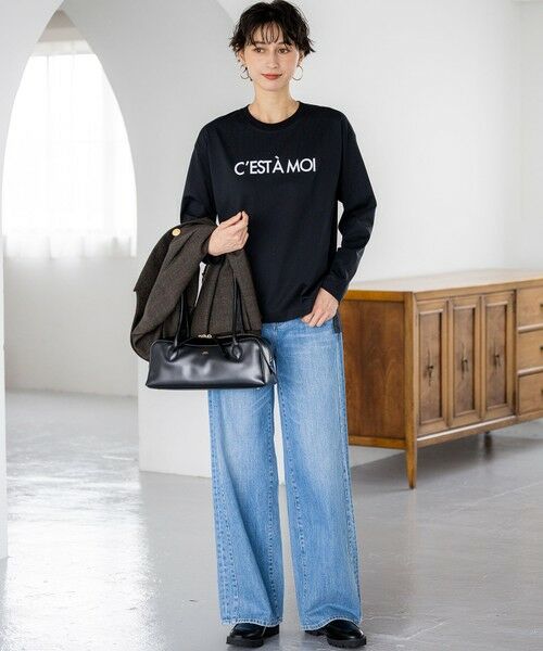 L size ONWARD(大きいサイズ) / エルサイズオンワード デニムパンツ | 【RED CARD TOKYO×23区/VERY3月号掲載】デニム ライン ワイドパンツ | 詳細6