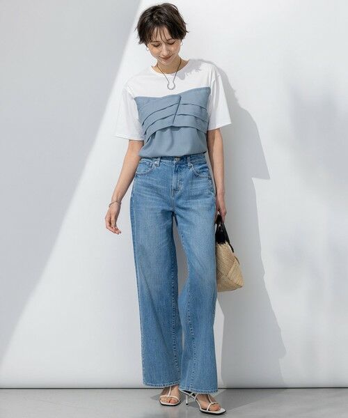 L size ONWARD(大きいサイズ) / エルサイズオンワード デニムパンツ | 【RED CARD TOKYO×23区/VERY3月号掲載】デニム ライン ワイドパンツ | 詳細10