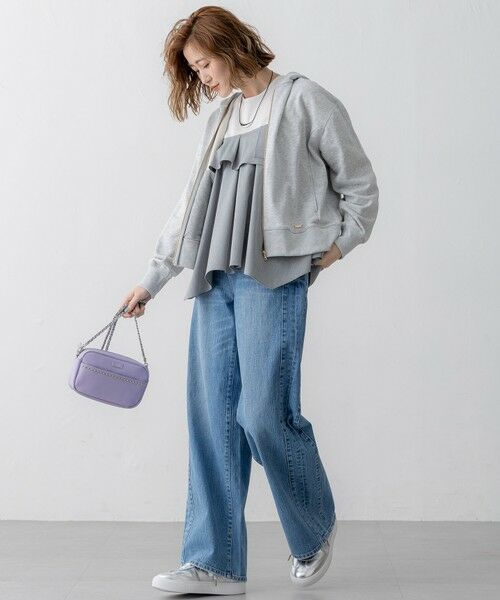 L size ONWARD(大きいサイズ) / エルサイズオンワード デニムパンツ | 【RED CARD TOKYO×23区/VERY3月号掲載】デニム ライン ワイドパンツ | 詳細14